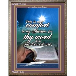 THY WORD HATH QUICKENED ME   Portrait of Faith Wooden Framed   (GWMARVEL1206)   