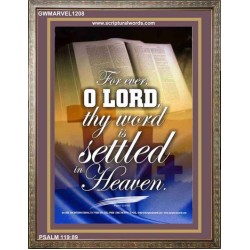 THY WORD IS SETTLED IN HEAVEN   Christian Paintings Acrylic Glass Frame   (GWMARVEL1208)   