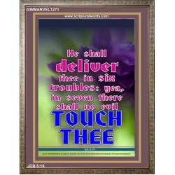 THERE SHALL NO EVIL TOUCH THEE   Scripture Wood Framed Signs   (GWMARVEL1271)   