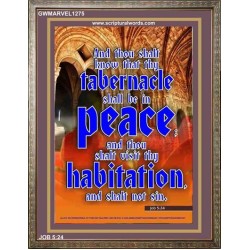 THY TABERNACLE SHALL BE IN PEACE   Encouraging Bible Verses Frame   (GWMARVEL1275)   