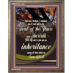 THE WORD OF HIS GRACE   Frame Bible Verse   (GWMARVEL1282)   