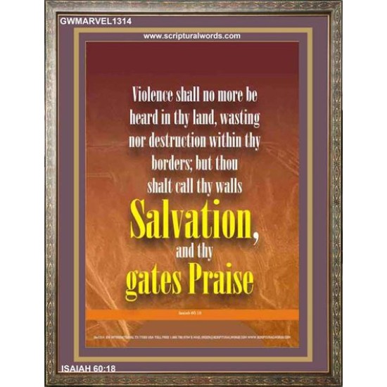 THY GATES PRAISE   Bible Verses Wall Art   (GWMARVEL1314)   
