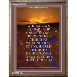 BARE OUR SINS IN HIS OWN BODY   Bible Verse Wall Art   (GWMARVEL1318)   