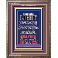 YOU ARE THE LIGHT OF THE WORLD   Bible Scriptures on Forgiveness Frame   (GWMARVEL144)   "36x31"