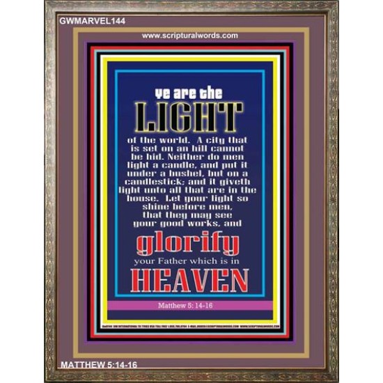YOU ARE THE LIGHT OF THE WORLD   Bible Scriptures on Forgiveness Frame   (GWMARVEL144)   