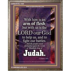ARM OF FLESH?   Bible Verse Acrylic Glass Frame   (GWMARVEL1509)   