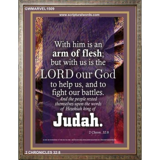 ARM OF FLESH?   Bible Verse Acrylic Glass Frame   (GWMARVEL1509)   