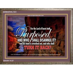 WHO SHALL DISANNUL IT   Large Frame Scriptural Wall Art   (GWMARVEL1531)   "36x31"
