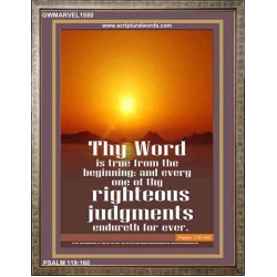 THY WORD IS TRUE   Bible Verses Wall Art Acrylic Glass Frame   (GWMARVEL1580)   