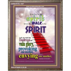 WALK IN THE SPIRIT   Large Framed Scripture Wall Art   (GWMARVEL1667)   "36x31"