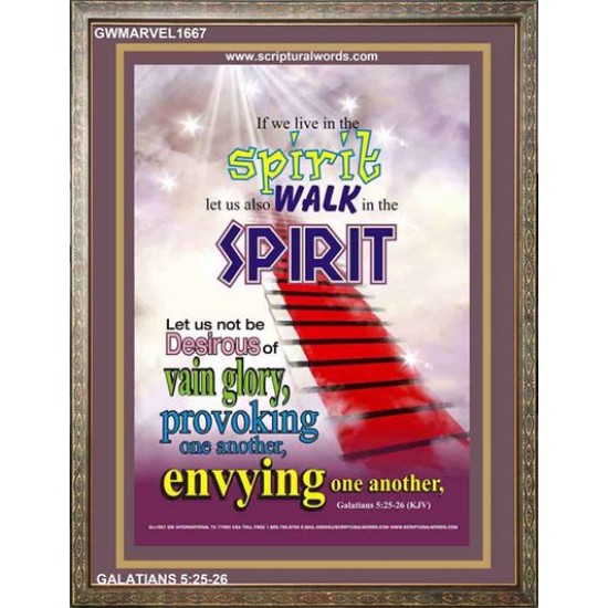 WALK IN THE SPIRIT   Large Framed Scripture Wall Art   (GWMARVEL1667)   