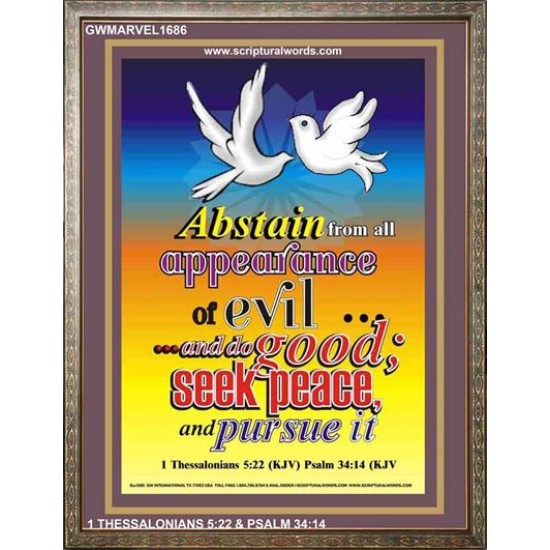ABSTAIN FROM ALL APPEARANCE OF EVIL   Bible Verses Framed Art Prints   (GWMARVEL1686)   