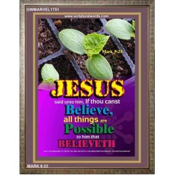 ALL THINGS ARE POSSIBLE   Modern Christian Wall Dcor Frame   (GWMARVEL1751)   