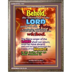 THE WHIRLWIND OF THE LORD   Bible Verses Wall Art Acrylic Glass Frame   (GWMARVEL1781)   