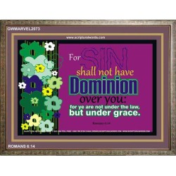 SIN SHALL NOT HAVE DOMINION   Portrait of Faith Wooden Framed   (GWMARVEL2073)   