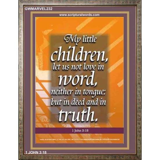 TRUE LOVE   Contemporary Christian Wall Art Acrylic Glass frame   (GWMARVEL232)   