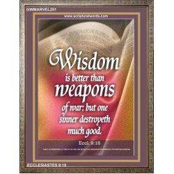 WISDOM IS BETTER THAN WEAPONS   Inspirational Wall Art Poster   (GWMARVEL251)   