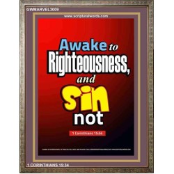AWAKE TO RIGHTEOUSNESS   Christian Framed Wall Art   (GWMARVEL3009)   