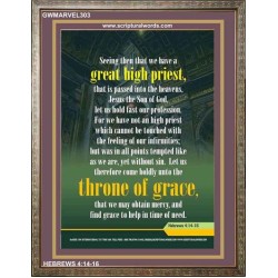 THRONE OF GRACE   Christian Quote Frame   (GWMARVEL303)   