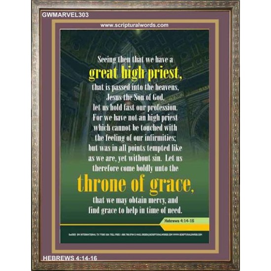 THRONE OF GRACE   Christian Quote Frame   (GWMARVEL303)   