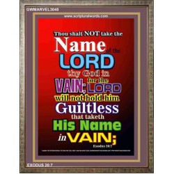 THE NAME OF THE LORD   Framed Scripture Art   (GWMARVEL3048)   
