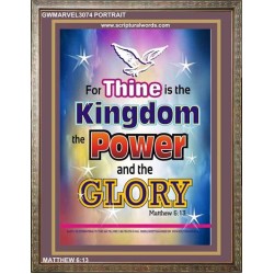 THINE IS THE KINGDOM   Portrait of Faith Wooden Framed   (GWMARVEL3074 PORTRAIT)   