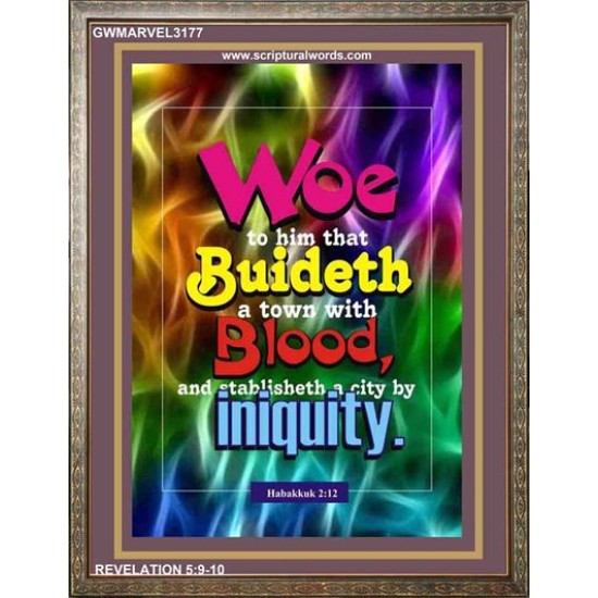 WOE    Bible Verses  Picture Frame Gift   (GWMARVEL3177)   