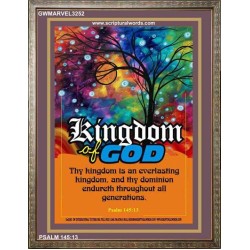 AN EVERLASTING KINGDOM   Framed Bible Verse   (GWMARVEL3252)   