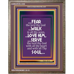 WALK IN ALL HIS WAYS   Scripture Art Prints   (GWMARVEL3306)   "36x31"