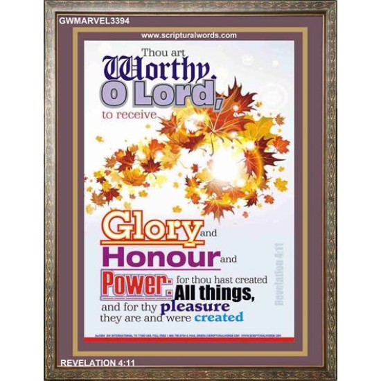 AND FOR THY PLEASURE   Inspirational Bible Verses Framed   (GWMARVEL3394)   