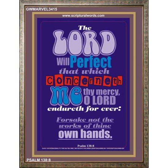 THE WORKS OF THINE OWN HANDS   Frame Bible Verse Online   (GWMARVEL3415)   