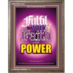 WITH POWER   Frame Bible Verses Online   (GWMARVEL3422)   
