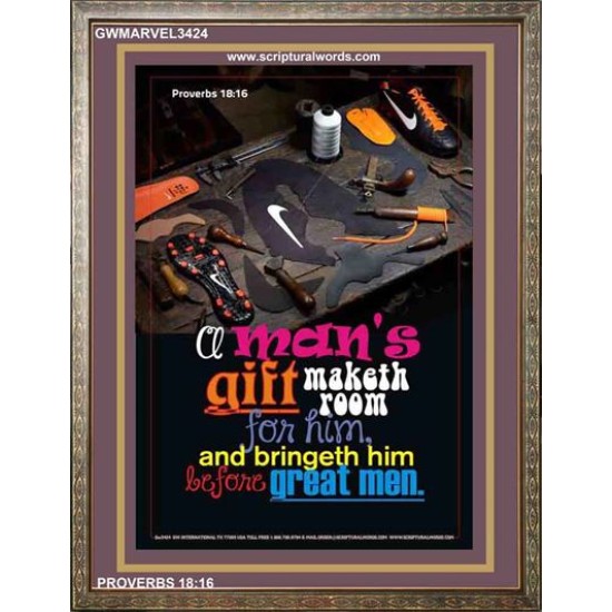 A MAN'S GIFT   Bible Verses Frames Online   (GWMARVEL3424)   