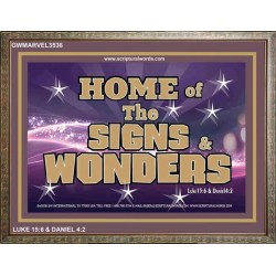 SIGNS AND WONDERS   Framed Bible Verse   (GWMARVEL3536)   