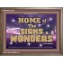 SIGNS AND WONDERS   Framed Bible Verse   (GWMARVEL3536)   "36x31"