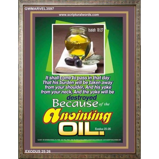 ANOINTING OIL   Bible Verse Acrylic Glass Frame   (GWMARVEL3597)   