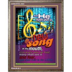 A NEW SONG IN MY MOUTH   Framed Office Wall Decoration   (GWMARVEL3684)   