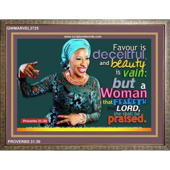 VAIN BEAUTY   Custom Framed Bible Verse   (GWMARVEL3725)   