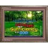 ALL SUFFICIENT GOD   Large Frame Scripture Wall Art   (GWMARVEL3774)   "36x31"