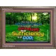 ALL SUFFICIENT GOD   Large Frame Scripture Wall Art   (GWMARVEL3774)   