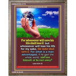 WHOSOEVER   Bible Verse Framed for Home   (GWMARVEL3779)   "36x31"