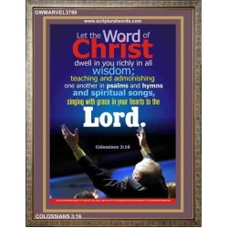 WORD OF CHRIST   Printable Bible Verse to Framed   (GWMARVEL3790)   