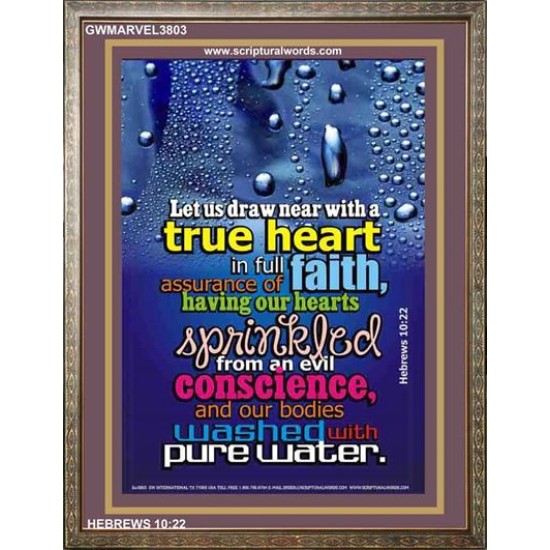 TRUE HEART   Large Frame Scriptural Wall Art   (GWMARVEL3803)   