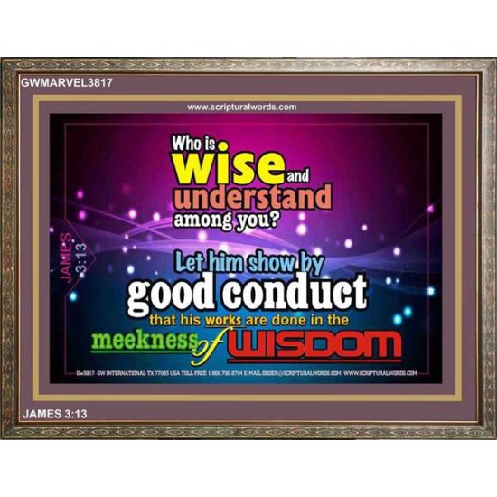 WISDOM   Scriptural Framed Signs   (GWMARVEL3817)   