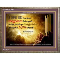 VENGEANCE BELONGS TO GOD   Acrylic Glass Frame Scripture Art   (GWMARVEL3904)   "36x31"