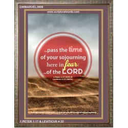 THE TIME OF YOUR SOJOURNING   Frame Bible Verse   (GWMARVEL3909)   