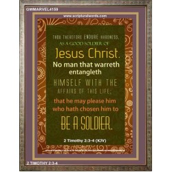 BE A SOLDIER   Large Frame Scripture Wall Art   (GWMARVEL4159)   