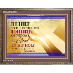 A FATHER TO THE FATHERLESS   Christian Quote Framed   (GWMARVEL4248)   "36x31"