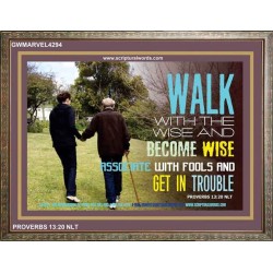 WALK WITH THE WISE   Custom Framed Bible Verses   (GWMARVEL4294)   "36x31"