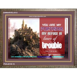 YOU ARE MY FORTRESS   Framed Bible Verses Online   (GWMARVEL4312)   
